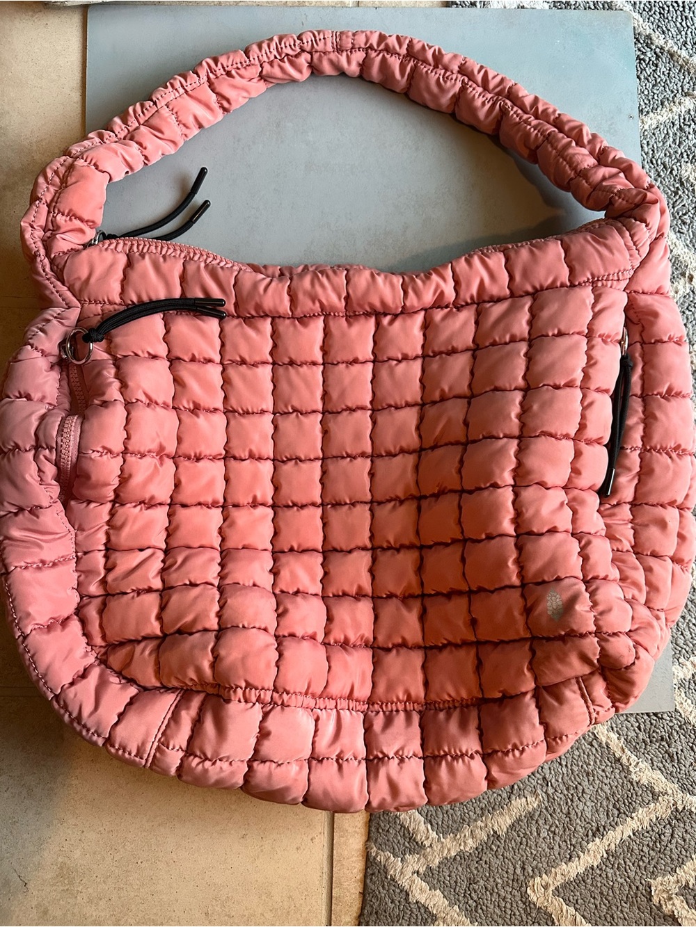 Free People movement Quilted Coral Pink Shoulder Bag